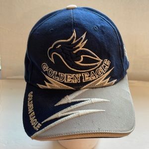 Golden Eagle blue and silver rare shark tooth baseball hat cap wool blend